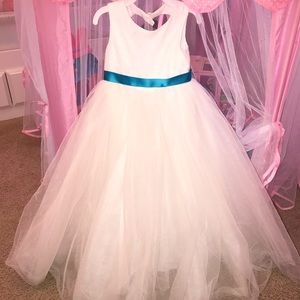 Lace and tulle flower girl dress!
